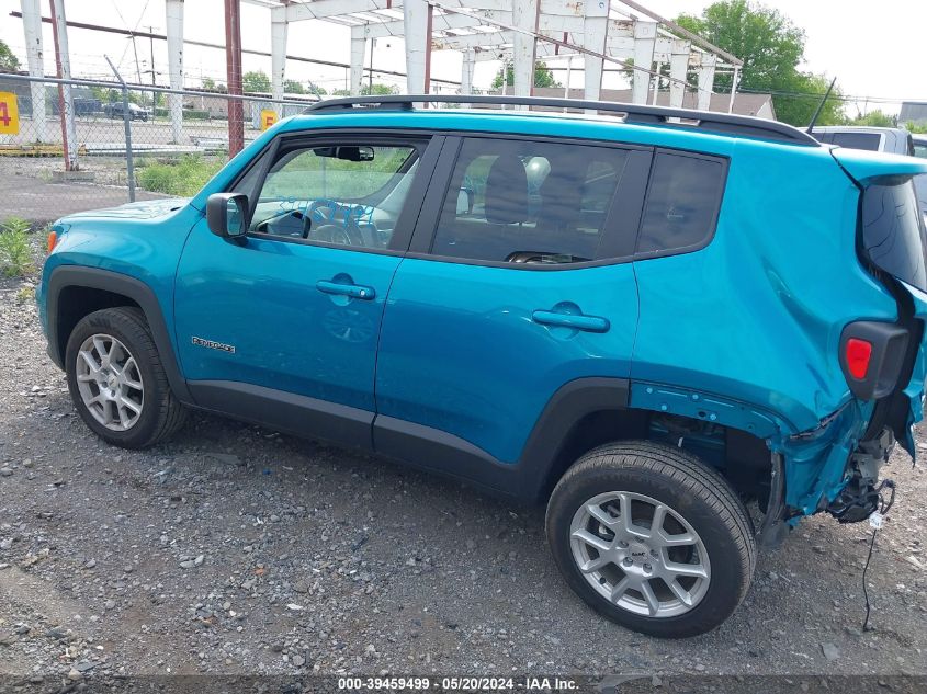 2022 Jeep Renegade Latitude 4X4 VIN: ZACNJDB17NPN60211 Lot: 39459499