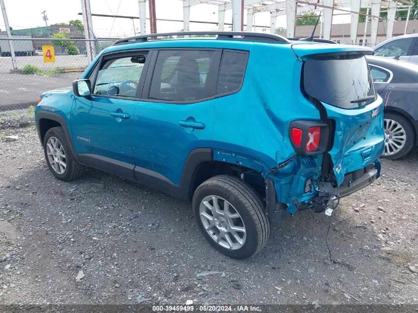 2022 Jeep Renegade Latitude 4X4 VIN: ZACNJDB17NPN60211 Lot: 39459499