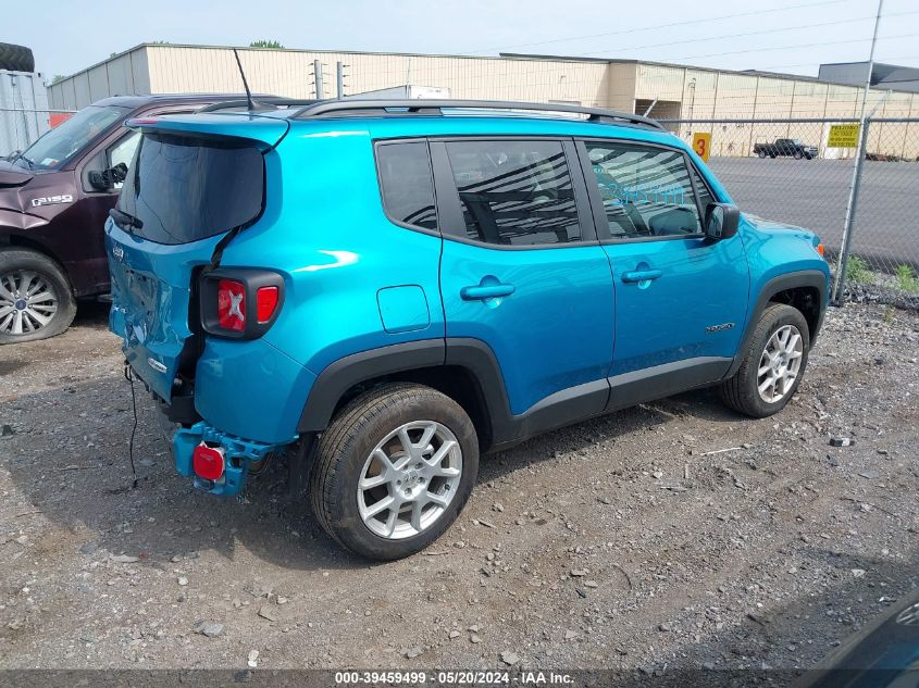 2022 Jeep Renegade Latitude 4X4 VIN: ZACNJDB17NPN60211 Lot: 39459499