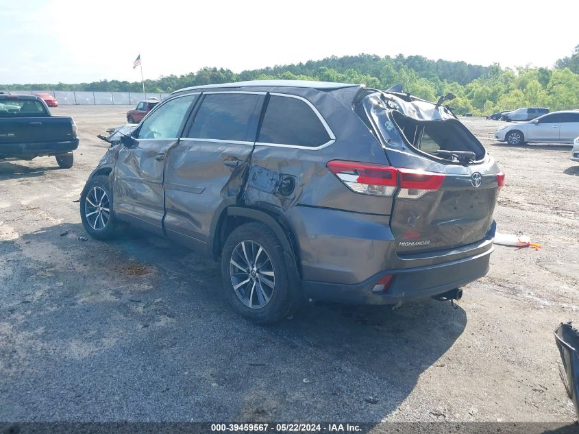 2017 Toyota Highlander Xle VIN: 5TDKZRFH2HS524825 Lot: 39459567