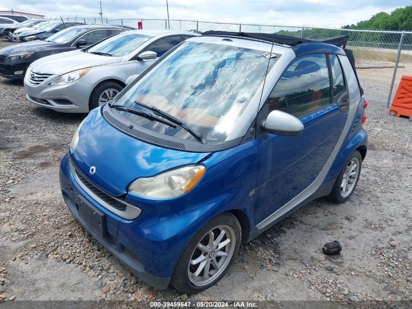 2008 Smart Fortwo Passion VIN: WMEEK31X48K090946 Lot: 39459647