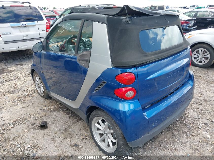 2008 Smart Fortwo Passion VIN: WMEEK31X48K090946 Lot: 39459647