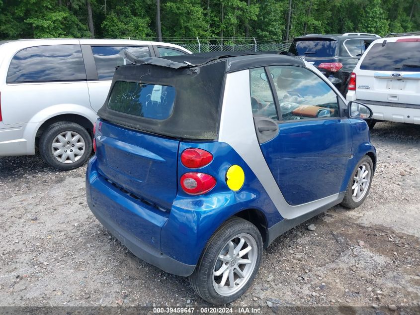 2008 Smart Fortwo Passion VIN: WMEEK31X48K090946 Lot: 39459647