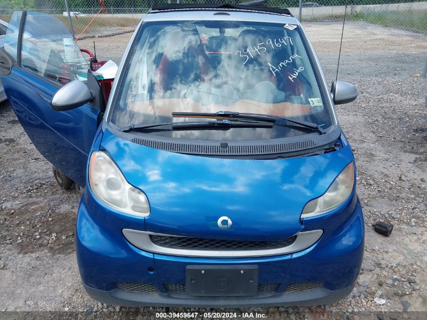 2008 Smart Fortwo Passion VIN: WMEEK31X48K090946 Lot: 39459647