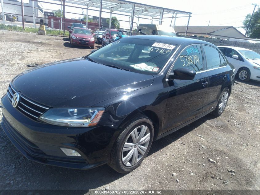 2017 Volkswagen Jetta 1.4T S VIN: 3VW2B7AJ0HM277109 Lot: 39459702