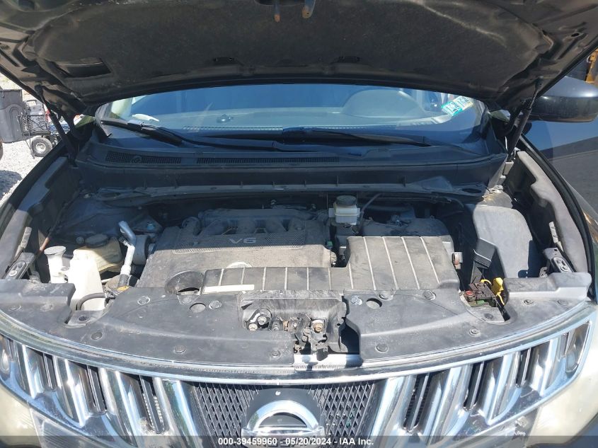 2010 Nissan Murano Sl VIN: JN8AZ1MW9AW100423 Lot: 39459960