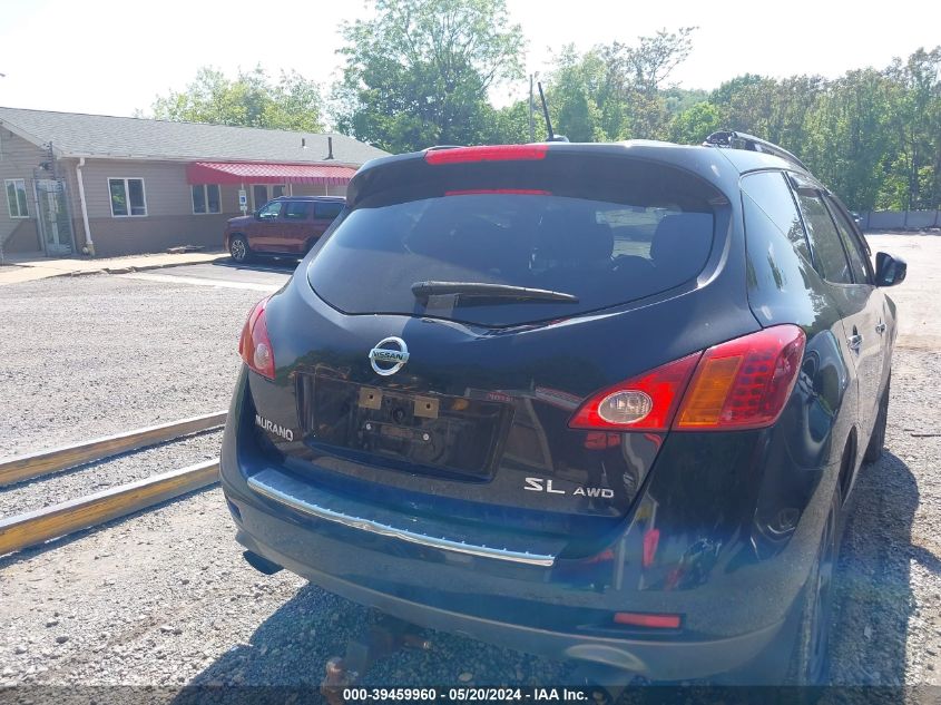 2010 Nissan Murano Sl VIN: JN8AZ1MW9AW100423 Lot: 39459960