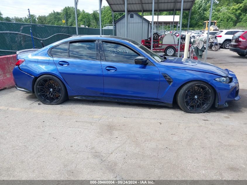 2022 BMW M3 Competition VIN: WBS33AY07NFL85908 Lot: 39460004