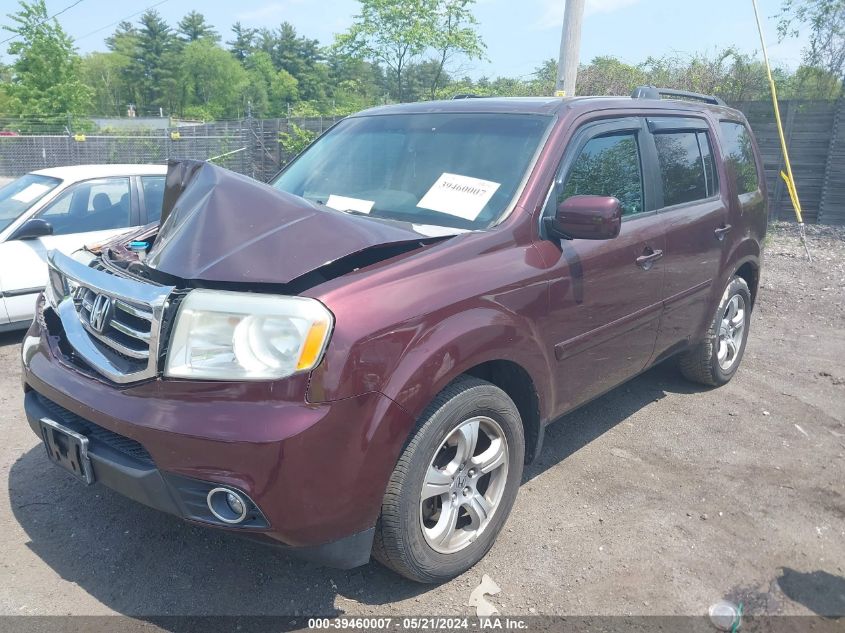 2012 Honda Pilot Ex-L VIN: 5FNYF4H62CB033623 Lot: 39460007