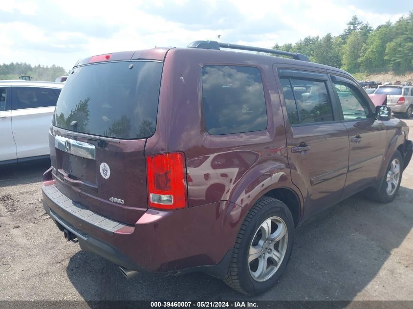 2012 Honda Pilot Ex-L VIN: 5FNYF4H62CB033623 Lot: 39460007