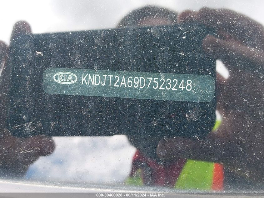 2013 Kia Soul + VIN: KNDJT2A69D7523248 Lot: 39460028