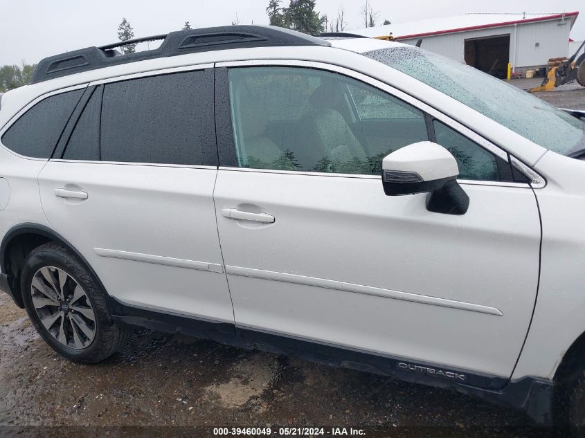 2016 Subaru Outback 2.5I Limited VIN: 4S4BSANC2G3355915 Lot: 39460049