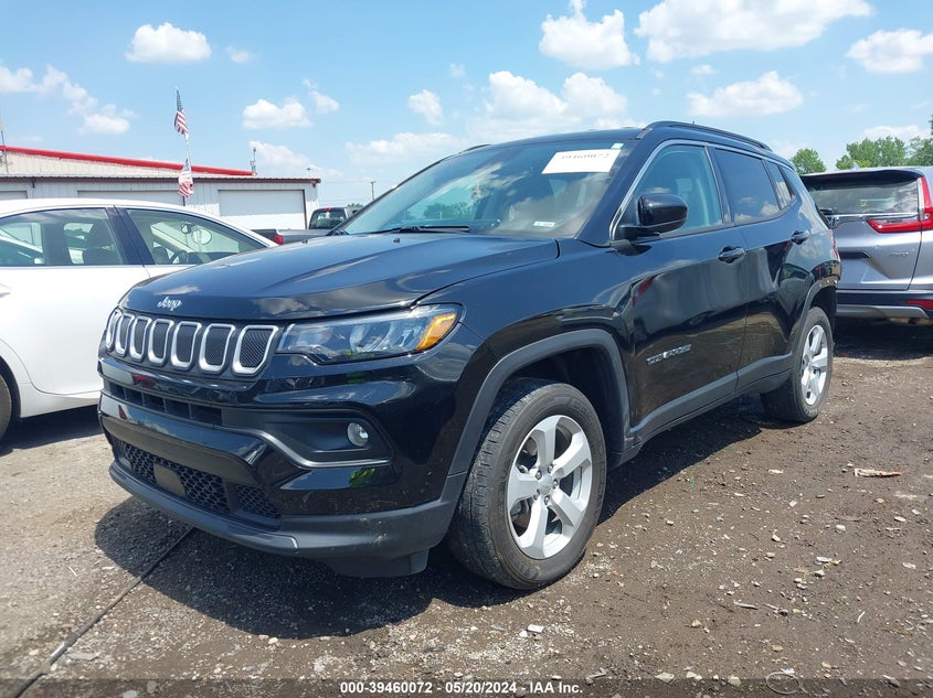 VIN 3C4NJDBB1NT136608 2022 JEEP COMPASS LATITUDE 4X4
