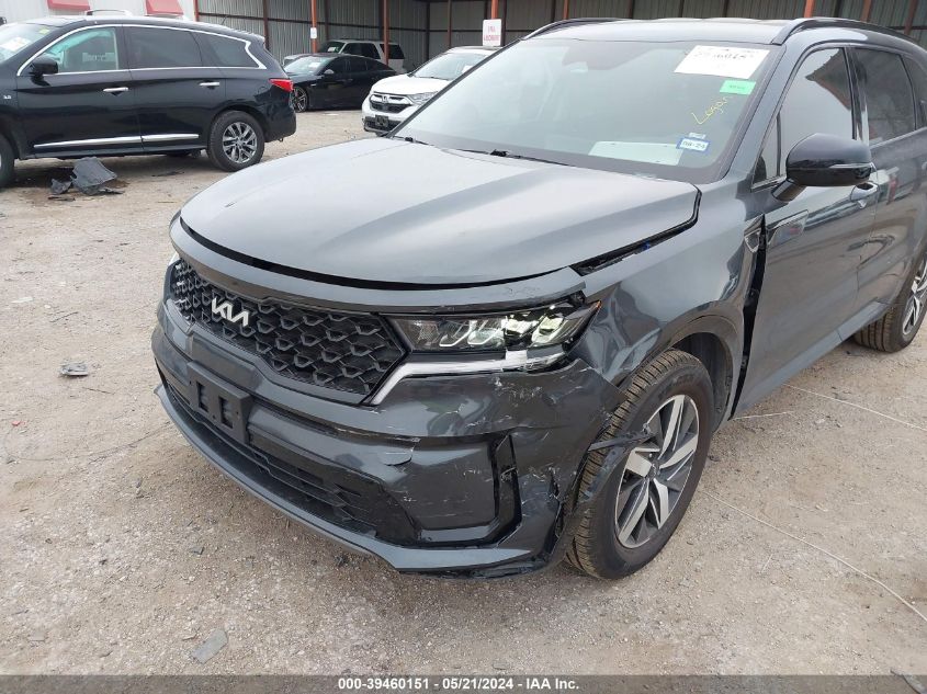 2022 Kia Sorento S VIN: 5XYRL4LCXNG147715 Lot: 39460151