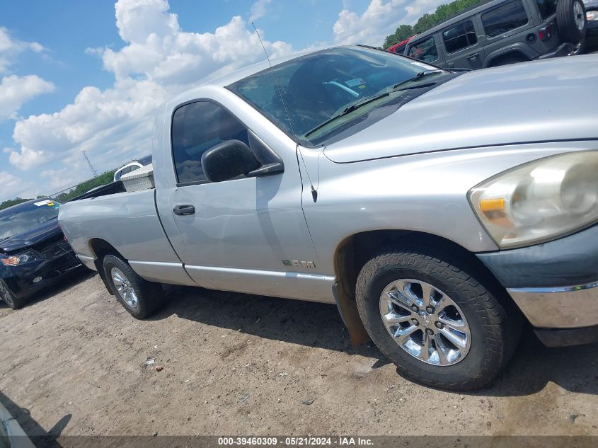 2008 Dodge Ram 1500 St/Sxt VIN: 1D7HA16K18J106726 Lot: 39460309