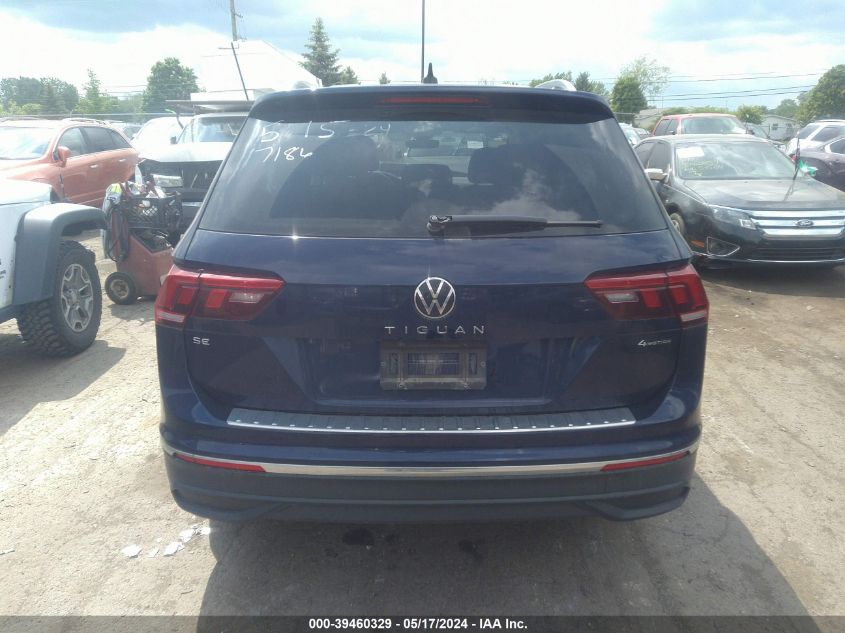 2022 Volkswagen Tiguan 2.0T Se VIN: 3VV2B7AX4NM157186 Lot: 39460329