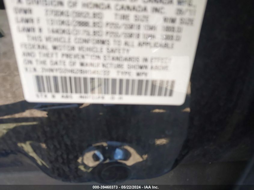 2011 Acura Mdx Technology Package VIN: 2HNYD2H62BH549722 Lot: 39460373