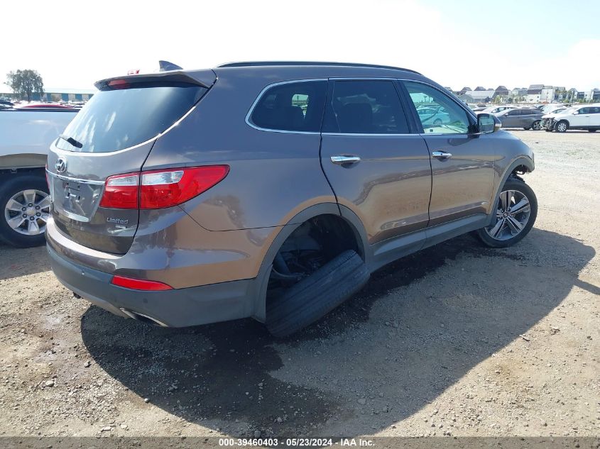 2014 Hyundai Santa Fe Limited VIN: KM8SR4HF5EU081782 Lot: 39460403