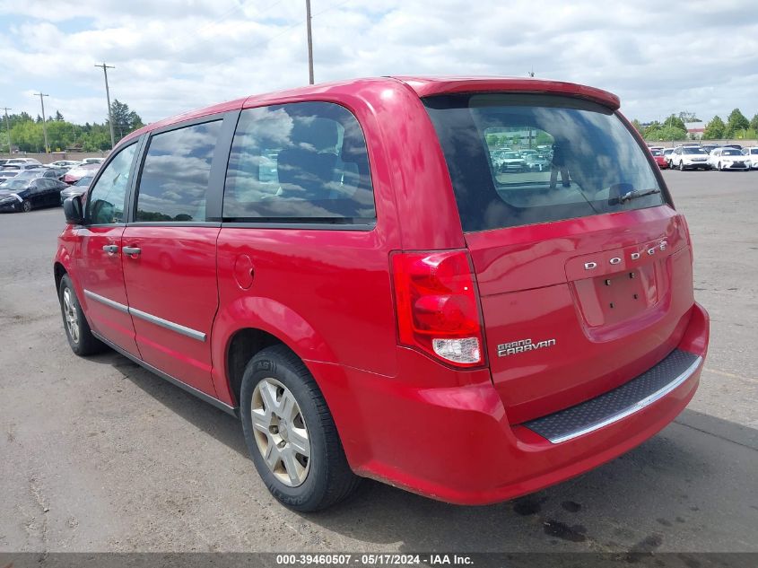 2012 Dodge Grand Caravan Se/Avp VIN: 2C4RDGBG0CR183019 Lot: 39460507