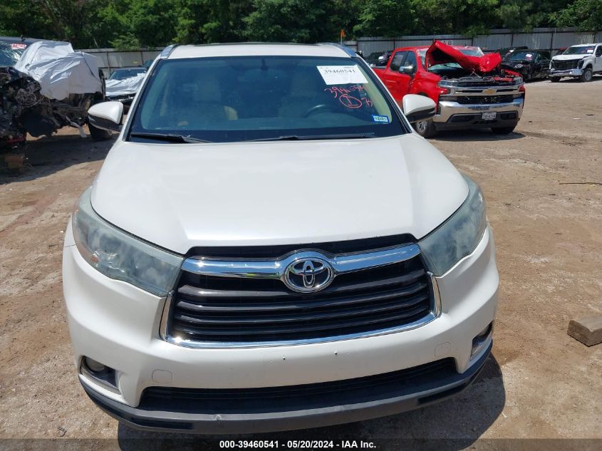 2014 Toyota Highlander Limited V6 VIN: 5TDYKRFH5ES035863 Lot: 39460541