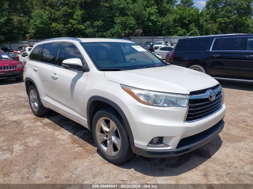 2014 TOYOTA HIGHLANDER LIMITED V6 - 5TDYKRFH5ES035863