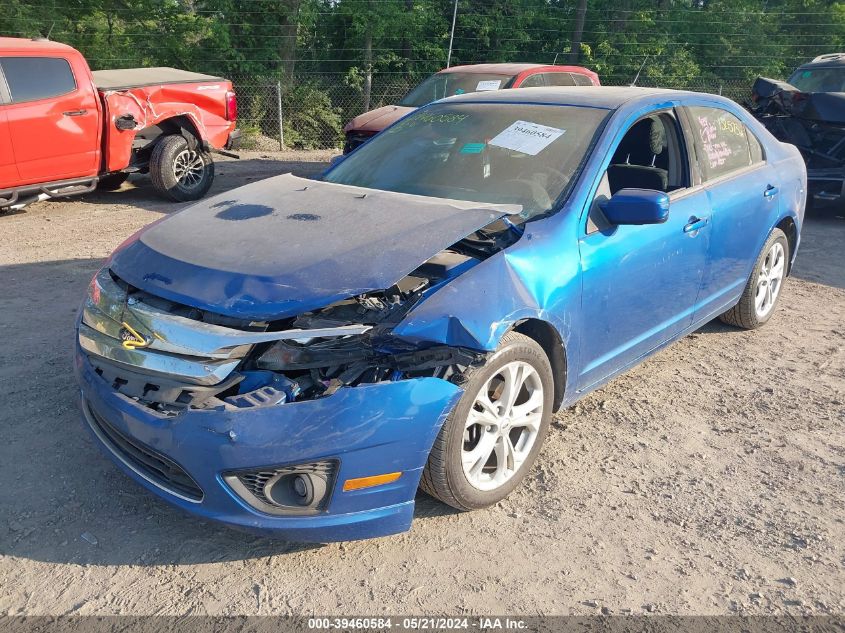 2012 Ford Fusion Se VIN: 3FAHP0HA6CR114476 Lot: 39460584