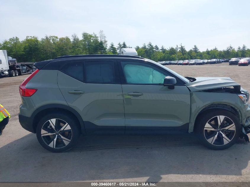 2022 Volvo Xc40 Recharge Pure Electric P8 Twin Plus VIN: YV4ED3UR1N2755428 Lot: 39460617