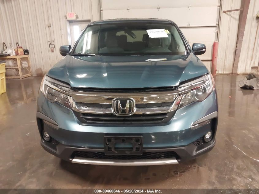 2021 Honda Pilot Awd Ex-L VIN: 5FNYF6H52MB076833 Lot: 39460646