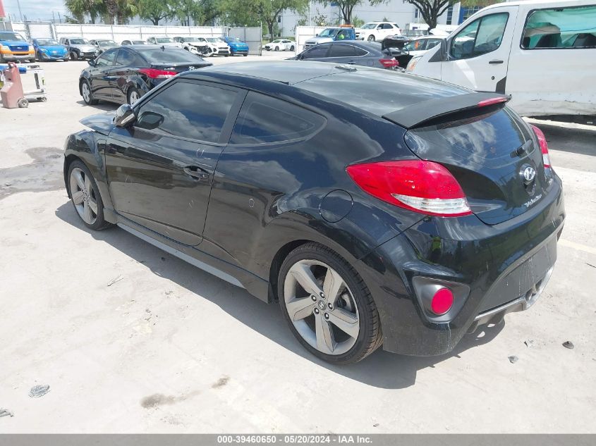 2013 Hyundai Veloster Turbo W/Black VIN: KMHTC6AE8DU120608 Lot: 39460650