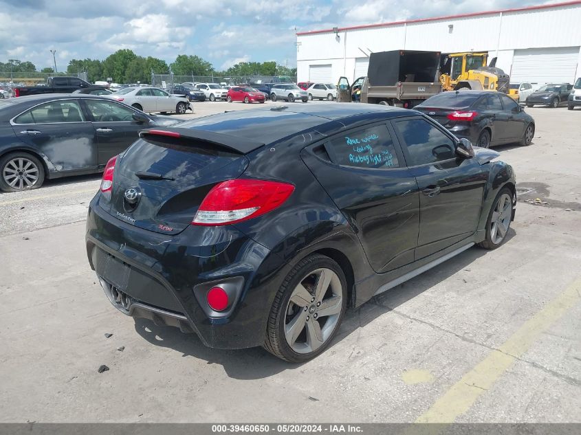 2013 Hyundai Veloster Turbo W/Black VIN: KMHTC6AE8DU120608 Lot: 39460650