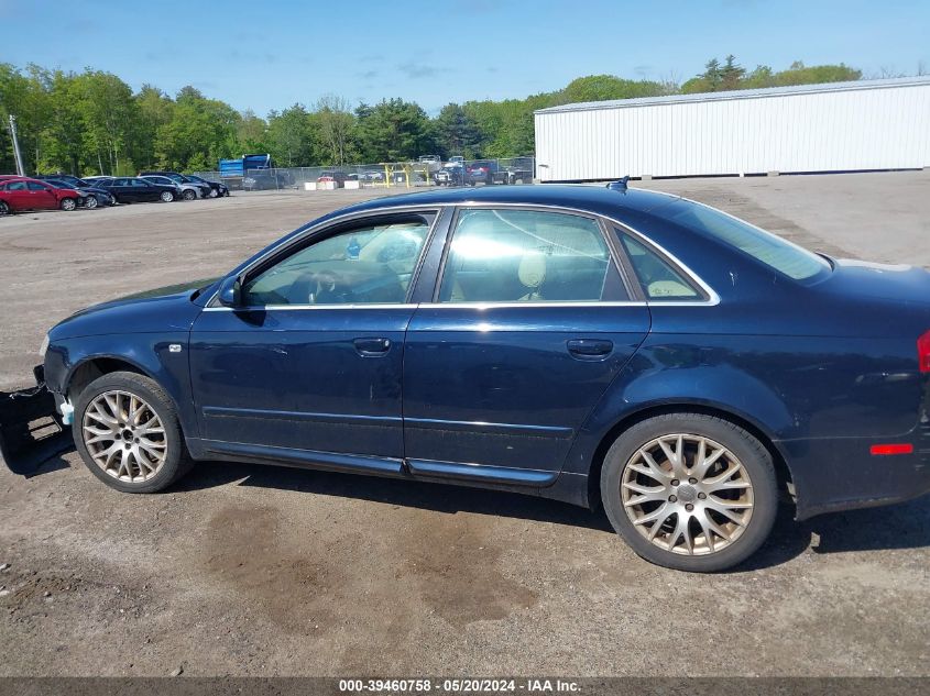2008 Audi A4 2.0T/2.0T Special Edition VIN: WAUDF78E98A162804 Lot: 39460758