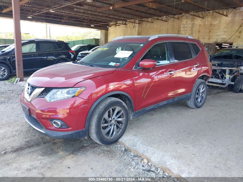 2016 Nissan Rogue Sl VIN: 5N1AT2MV7GC795873 Lot: 39460795