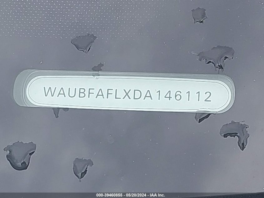 2013 Audi A4 2.0T Premium VIN: WAUBFAFLXDA146112 Lot: 39460855