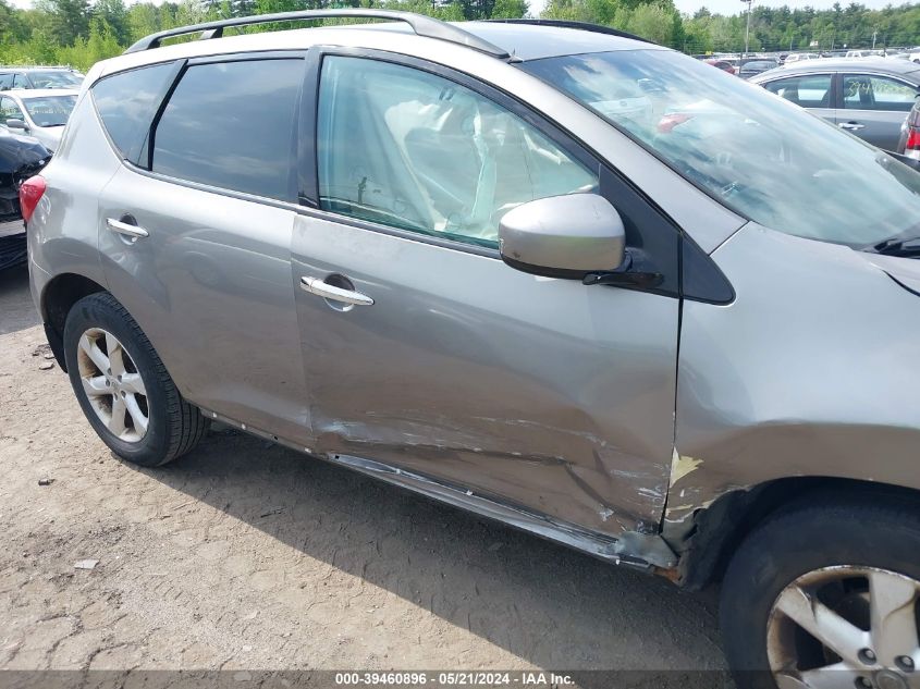 2009 Nissan Murano S VIN: JN8AZ18W09W139651 Lot: 39460896