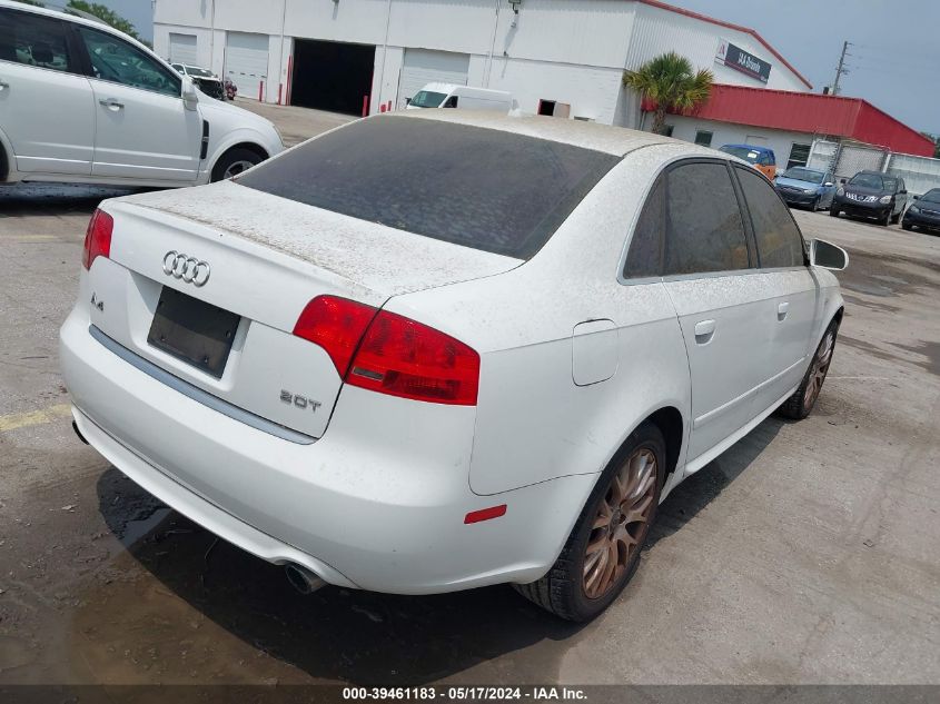 2008 Audi A4 2.0T/2.0T Special Edition VIN: WAUAF78E28A156099 Lot: 39461183