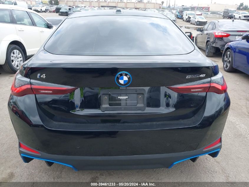 2023 BMW I4 Edrive40 VIN: WBY73AW09PFN89333 Lot: 39461233