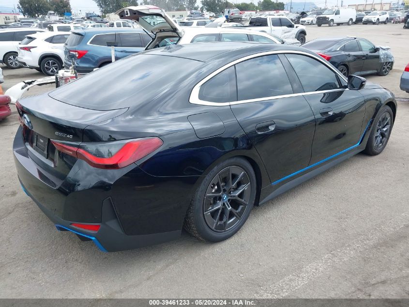 2023 BMW I4 Edrive40 VIN: WBY73AW09PFN89333 Lot: 39461233