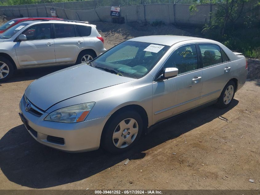 2007 Honda Accord 2.4 Lx VIN: 3HGCM56457G709863 Lot: 39461252