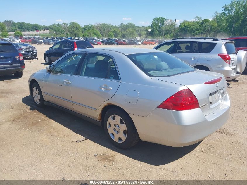 2007 Honda Accord 2.4 Lx VIN: 3HGCM56457G709863 Lot: 39461252