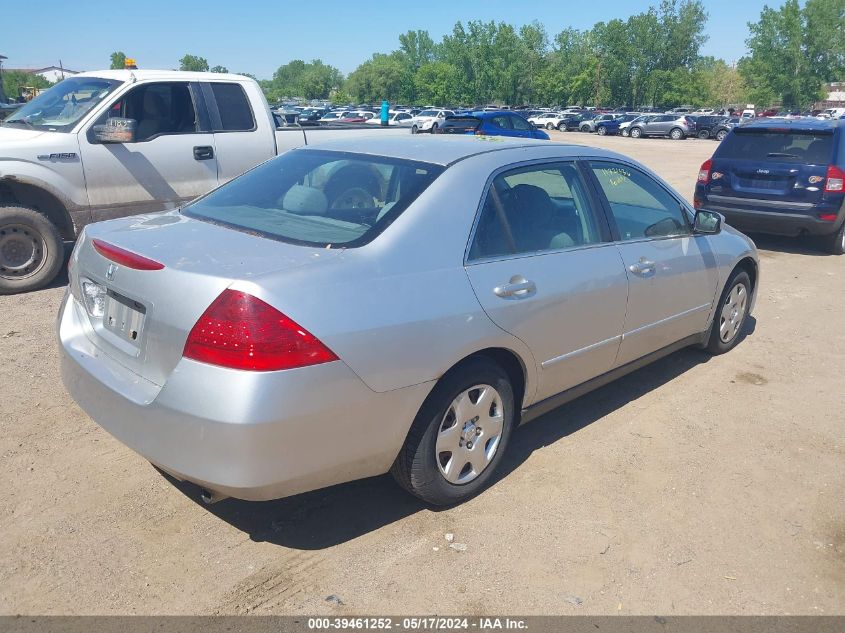 2007 Honda Accord 2.4 Lx VIN: 3HGCM56457G709863 Lot: 39461252