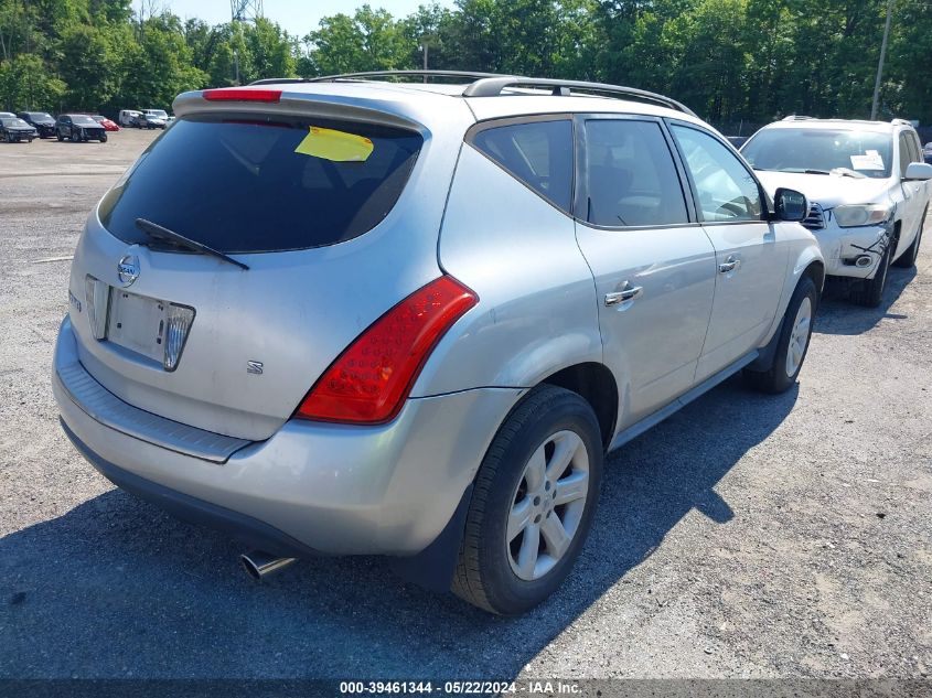 2006 Nissan Murano S VIN: JN8AZ08T46W423490 Lot: 39461344