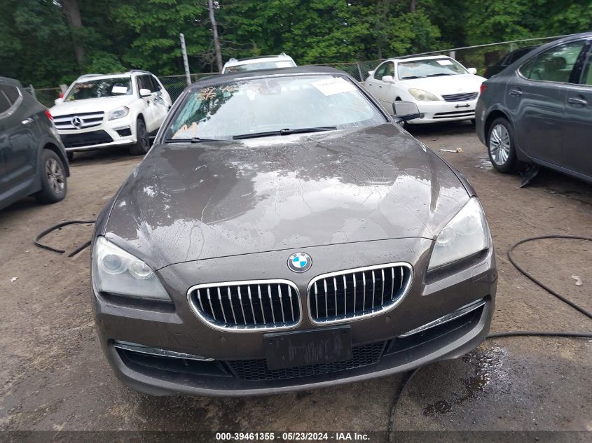 2012 BMW 640I VIN: WBALW7C53CC618781 Lot: 39461355