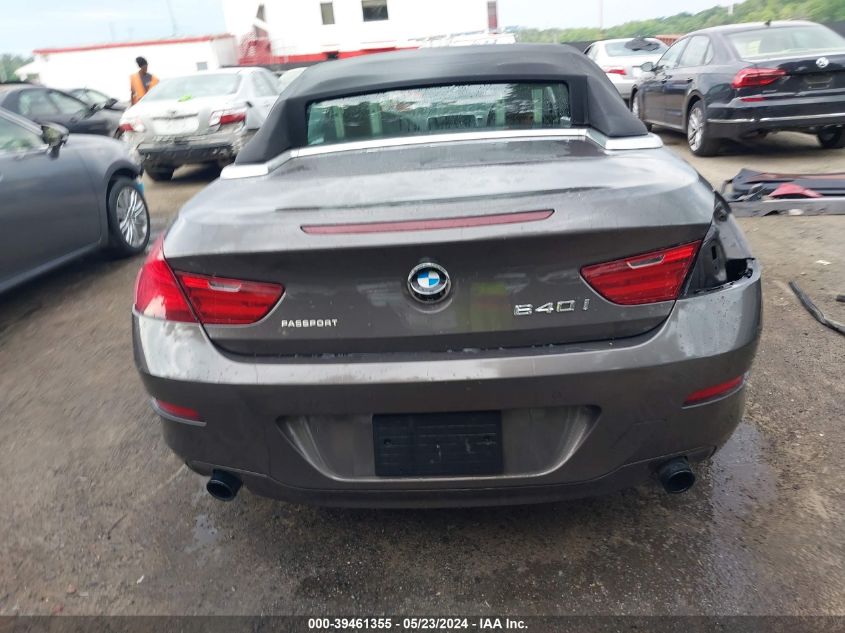 2012 BMW 640I VIN: WBALW7C53CC618781 Lot: 39461355