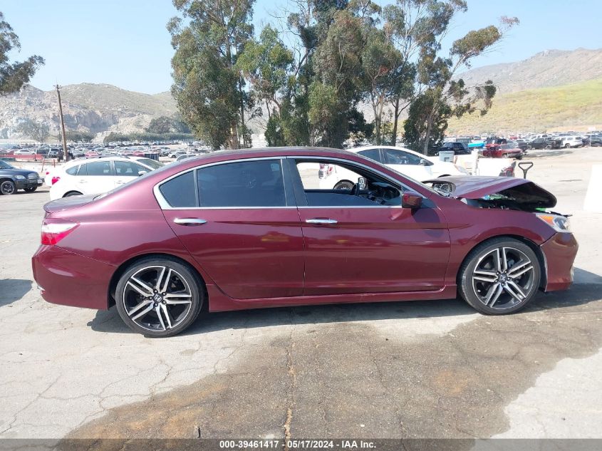 2016 Honda Accord Sport VIN: 1HGCR2F52GA227066 Lot: 39461417