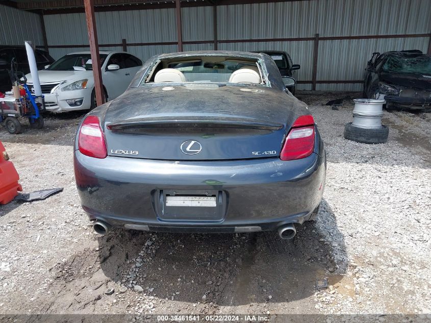 2006 Lexus Sc 430 VIN: JTHFN48Y469001099 Lot: 39461541