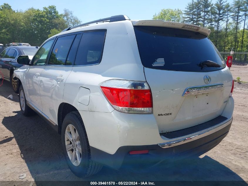 2012 Toyota Highlander Base V6 VIN: 5TDBK3EH9CS133005 Lot: 39461570