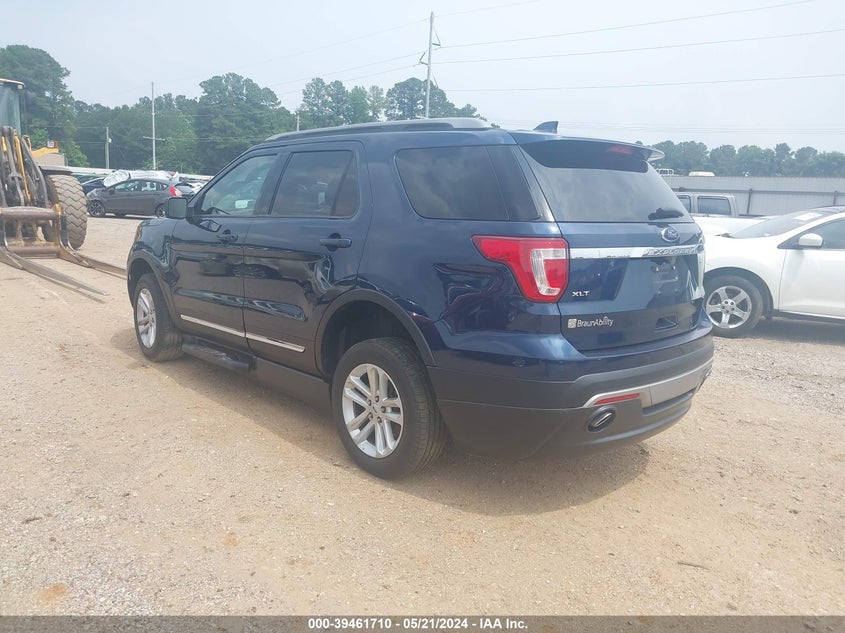 VIN 1FM5K7D81HGC79207 2017 FORD EXPLORER XLT