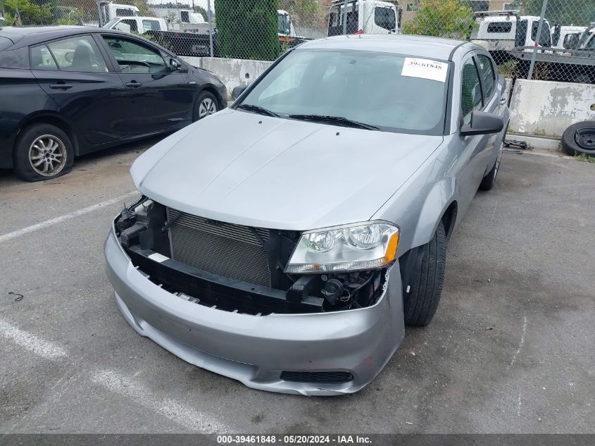 2013 Dodge Avenger Se VIN: 1C3CDZAB2DN651021 Lot: 39461848