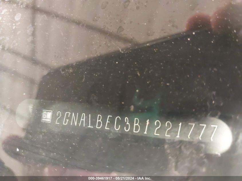 2011 Chevrolet Equinox Ls VIN: 2GNALBEC3B1221777 Lot: 39461917
