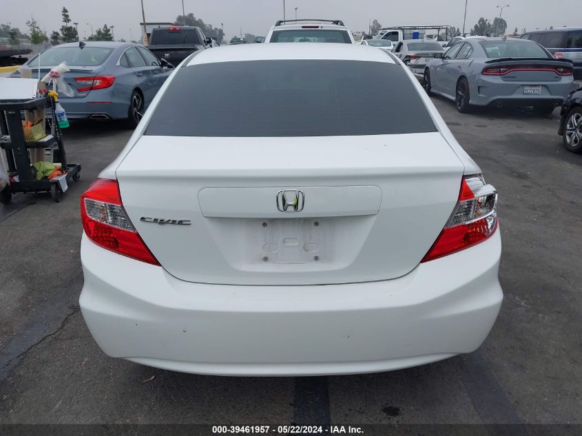 2012 Honda Civic Lx VIN: 19XFB2F5XCE347835 Lot: 39461957